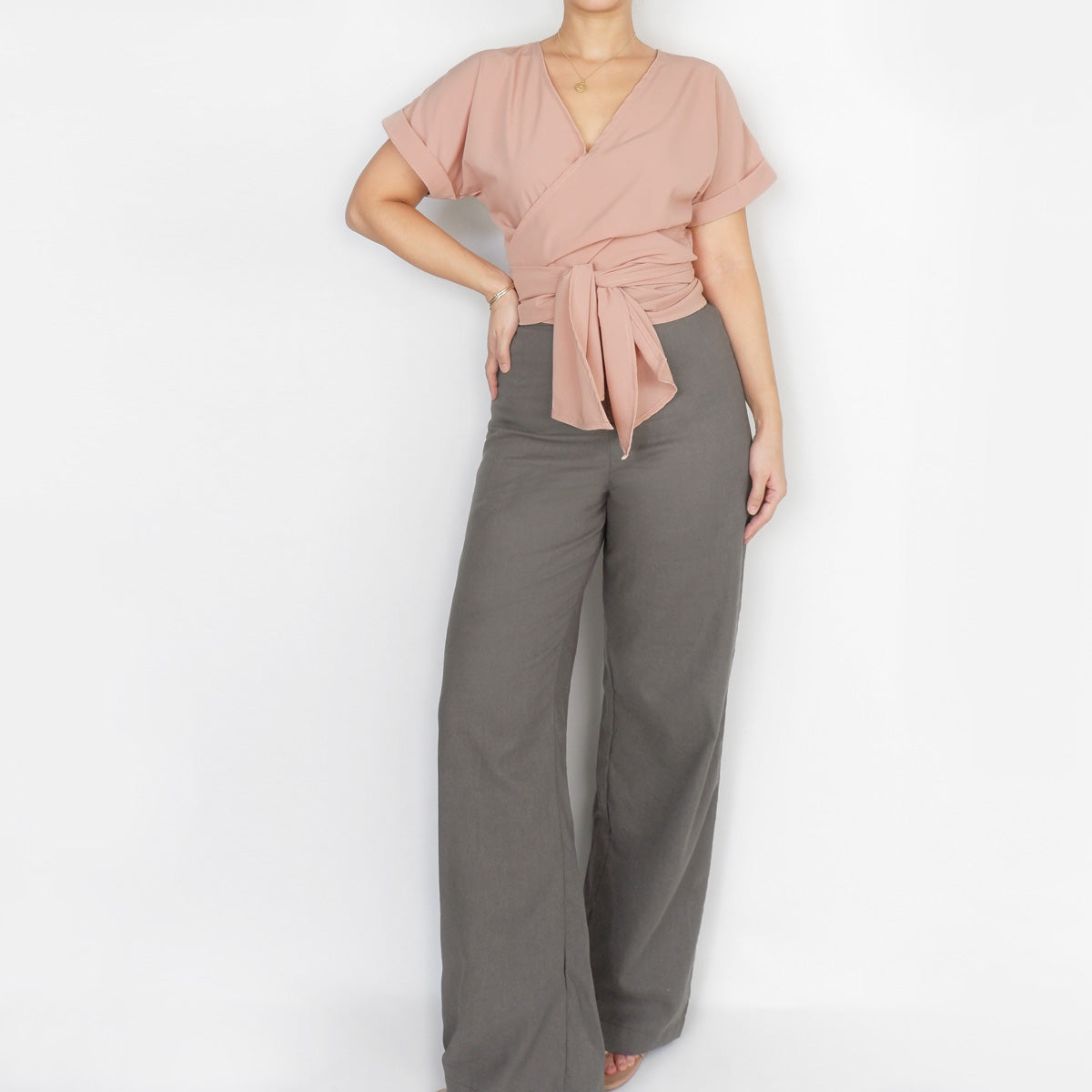 Pete Multi-way Top in Pinkish Nude