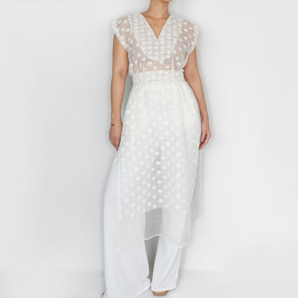 Date Tunic in Off White Lace