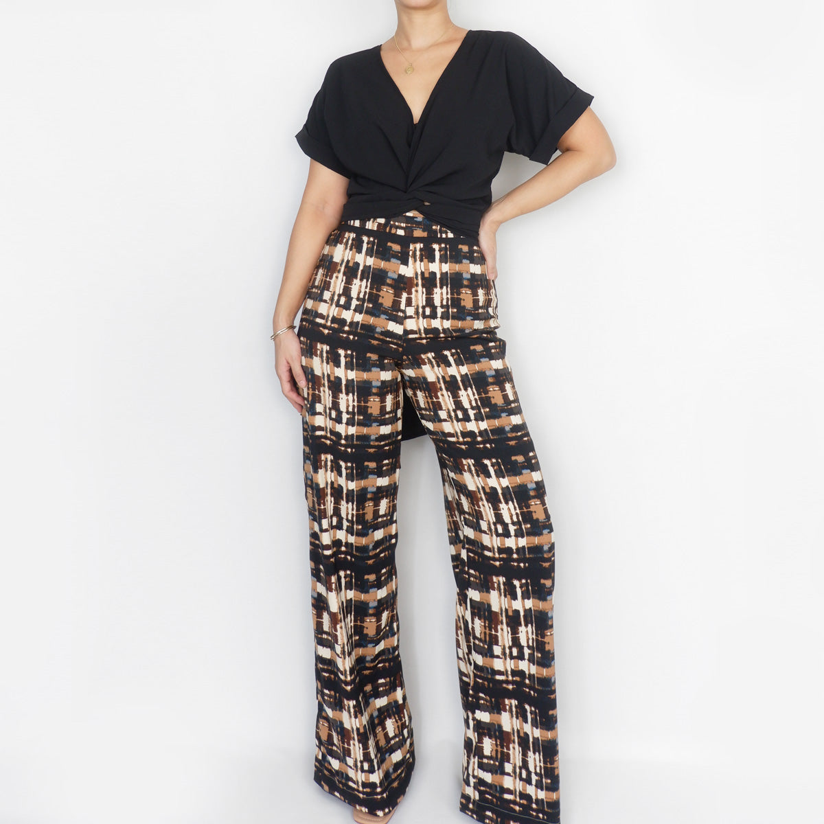 Kohl Pants in Brown Print