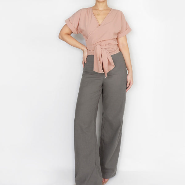 Pete Multi-way Top in Pinkish Nude
