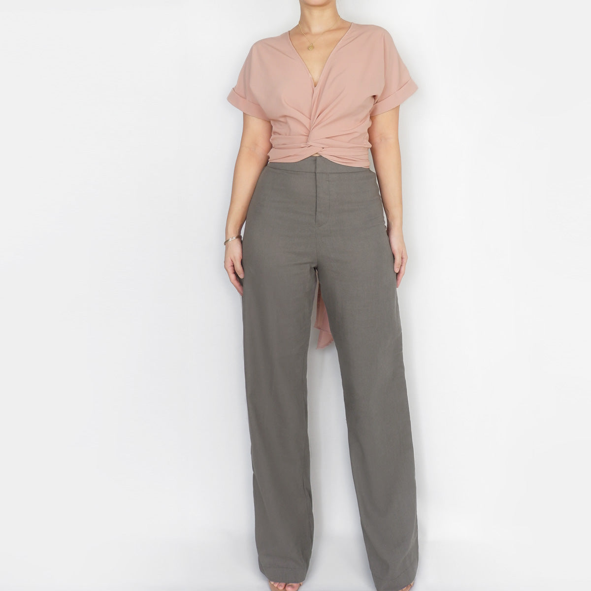 Mars Pants in Gray Linen