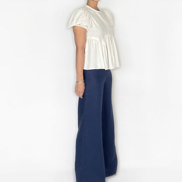 Sample Sale: Baby Top in Off White Linen