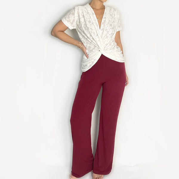 Dina Pants in Maroon
