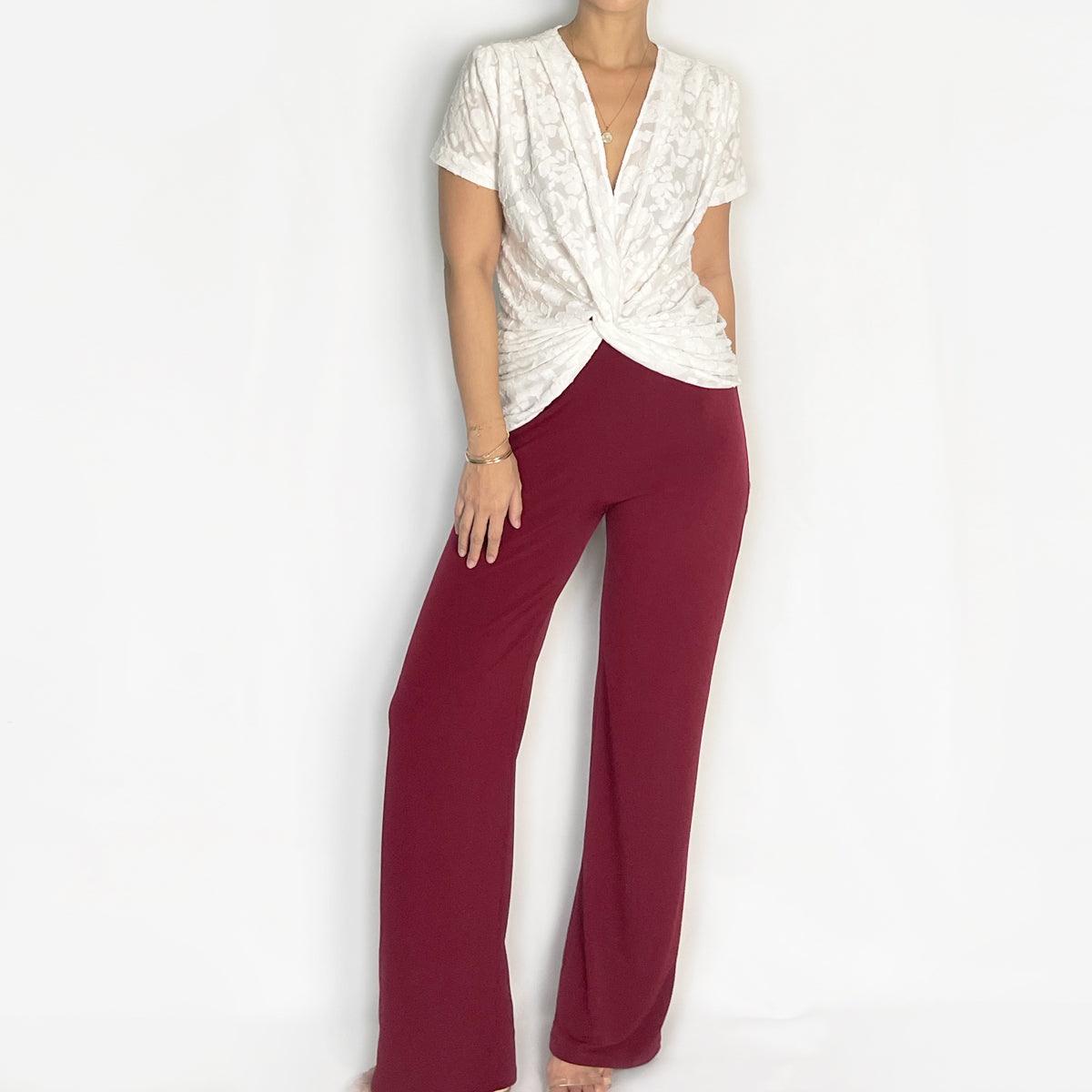 Dina Pants in Maroon